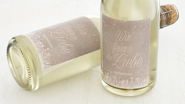 Sektetiketten Hochzeit - Zauberlicht