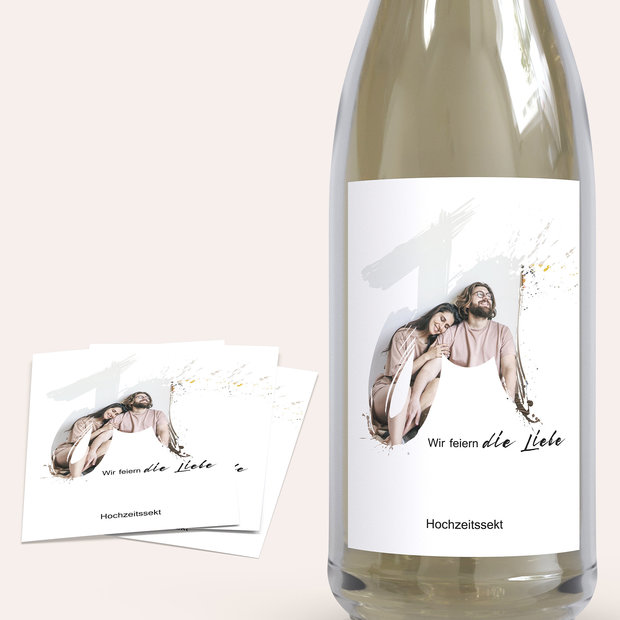 Étiquettes de champagne mariage - Liebesenergie