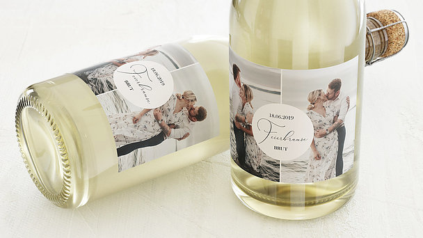 Sektetiketten Hochzeit - Zauberzeit