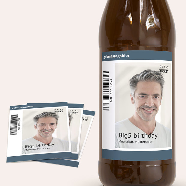 Bieretiketten Geburtstag - Party Ticket 50