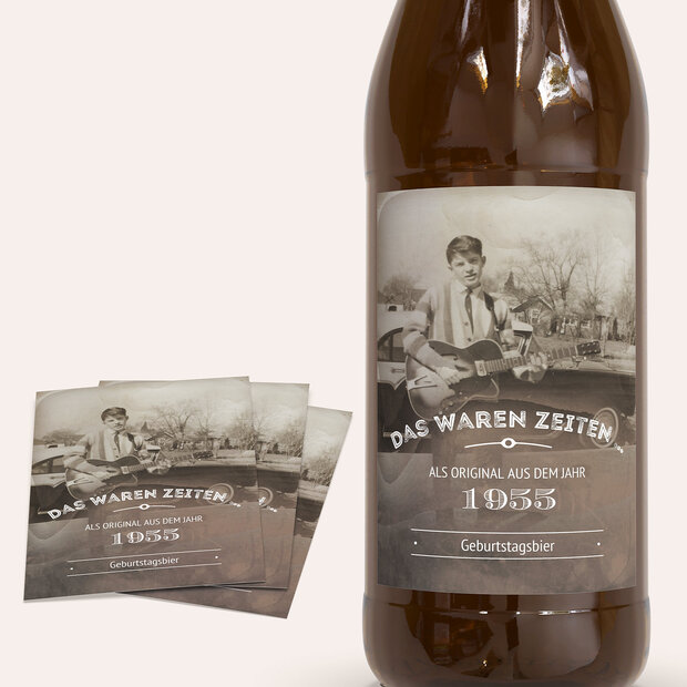 Bieretiketten Geburtstag - Alte Zeiten 70
