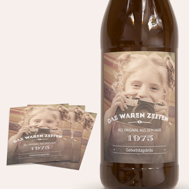 Bieretiketten Geburtstag - Alte Zeiten 50