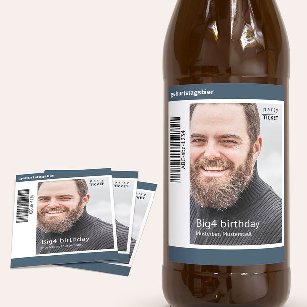 Bieretiketten Geburtstag - Party Ticket 40