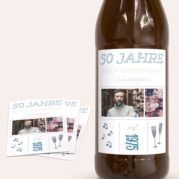 Bieretiketten Geburtstag - Terminsache 50
