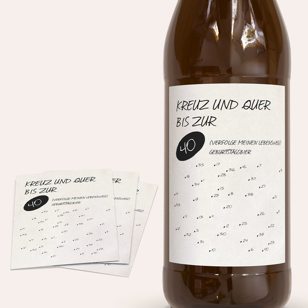 Bieretiketten Geburtstag - Lebensweg