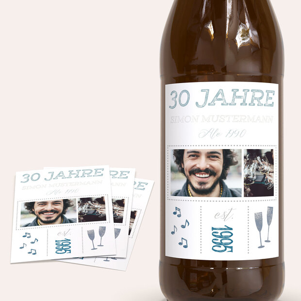 Bieretiketten Geburtstag - Terminsache 30