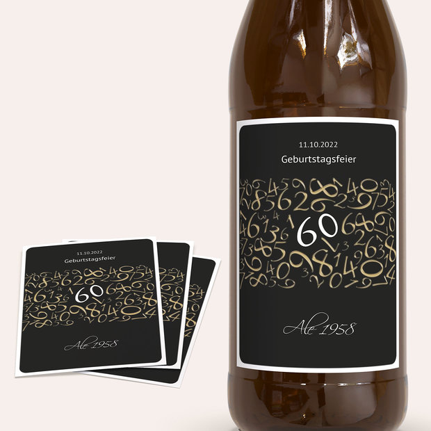 Bieretiketten Geburtstag - Chaos 60