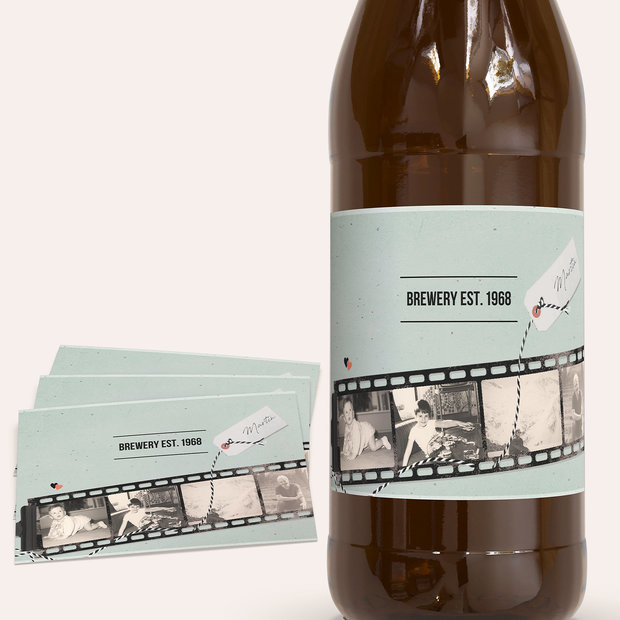 Bieretiketten Geburtstag - Filmstreifen
