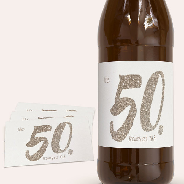 Bieretiketten Geburtstag - Goldene Nummer 50