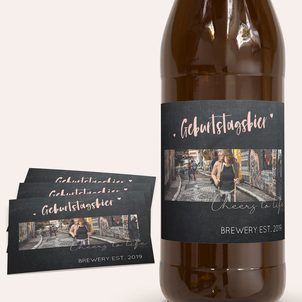 Bieretiketten Geburtstag - Globetrotter