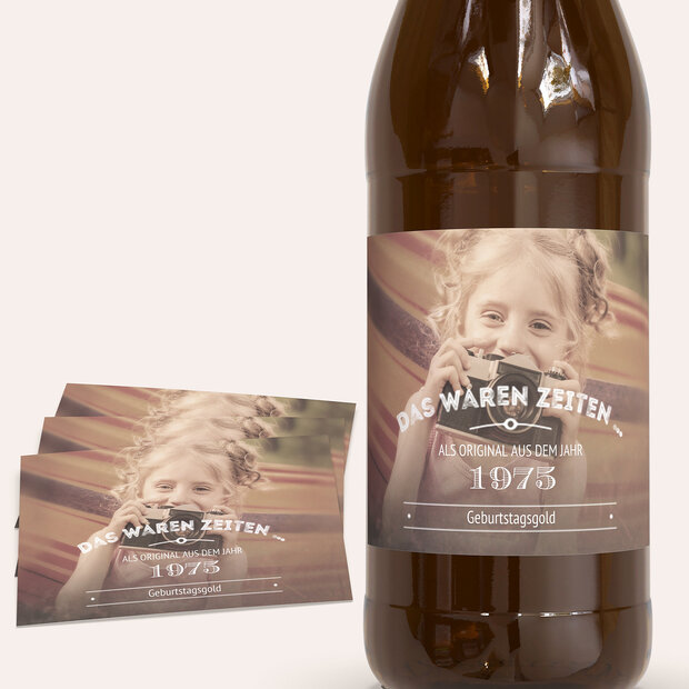 Bieretiketten Geburtstag - Alte Zeiten 50