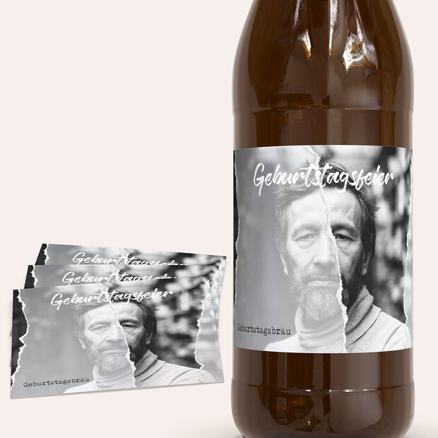 Bieretiketten Geburtstag - Streiflicht