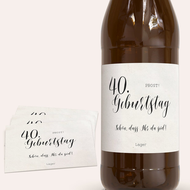 Bieretiketten Geburtstag - Luftsprung Geburtstag 40