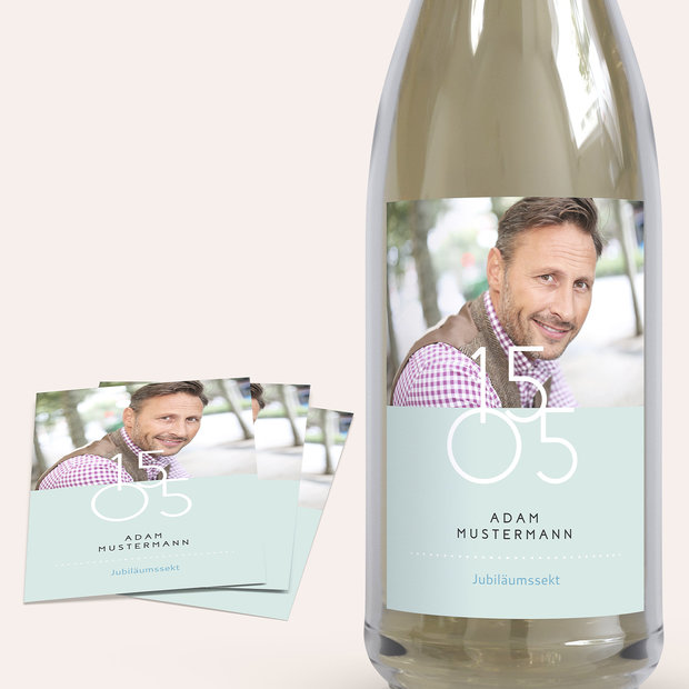 Sektetiketten Geburtstag - Feiern! 40