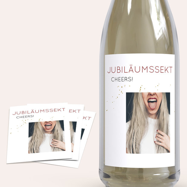 Sektetiketten Geburtstag - Frech gewagt