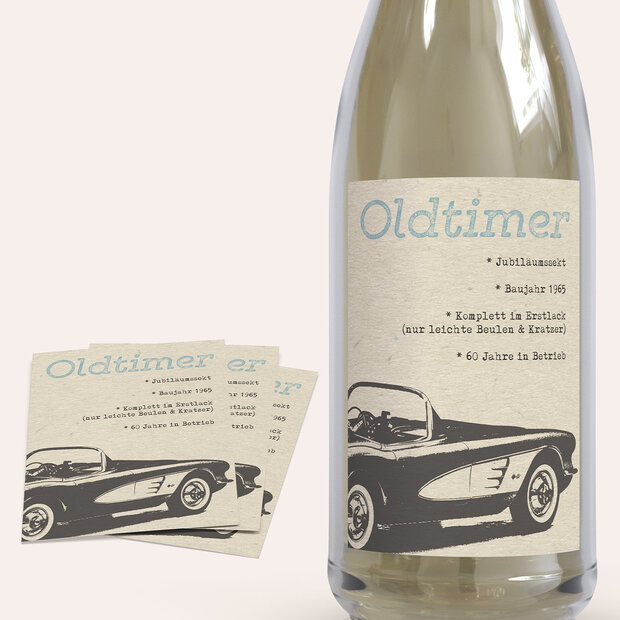 Sektetiketten Geburtstag - Heißer Schlitten 60