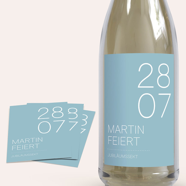 Sektetiketten Geburtstag - Runde Nummer 40