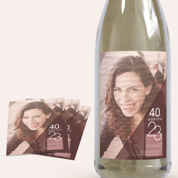 Sektetiketten Geburtstag - Mitreissend