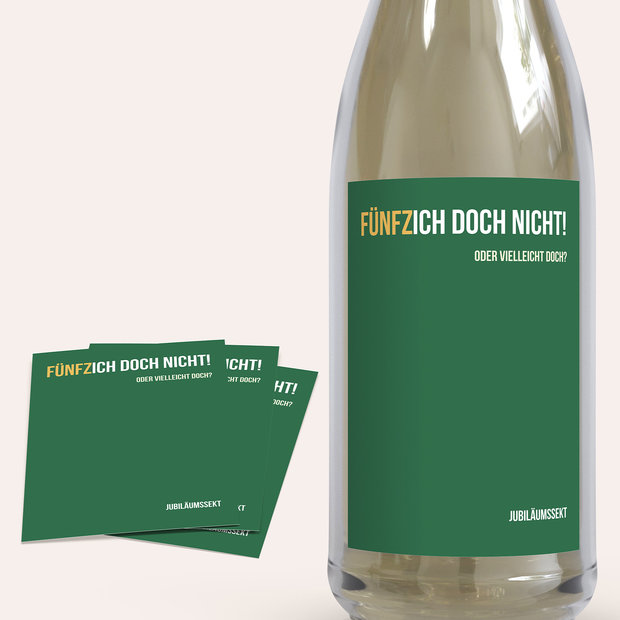 Sektetiketten Geburtstag - Fünfzich
