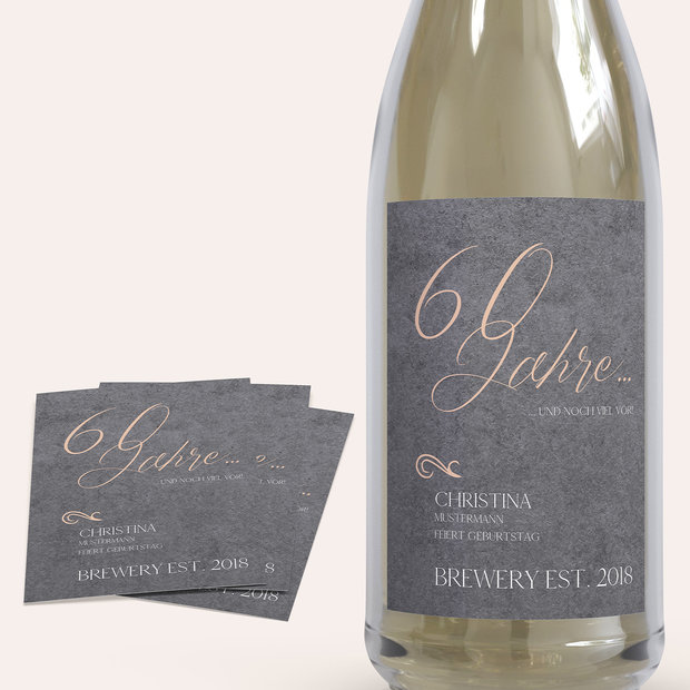 Sektetiketten Geburtstag - Lebenstraum 60