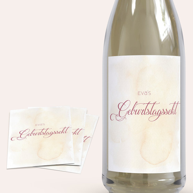 Sektetiketten Geburtstag - Geburtstagsmalerei 40