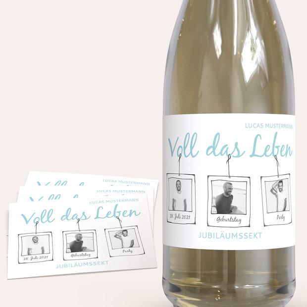 Sektetiketten Geburtstag - Im Rampenlicht 30