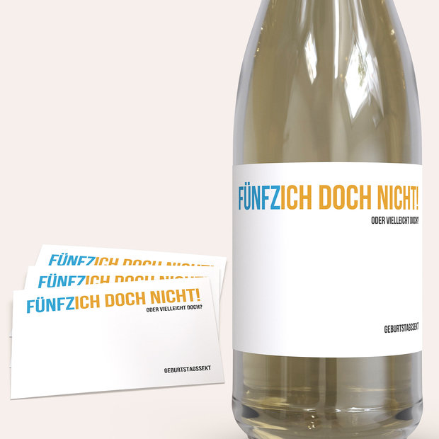 Sektetiketten Geburtstag - Fünfzich