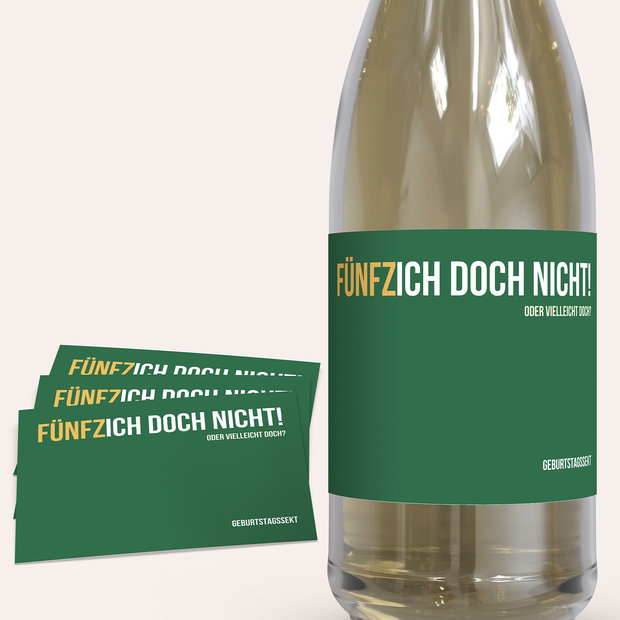 Sektetiketten Geburtstag - Fünfzich