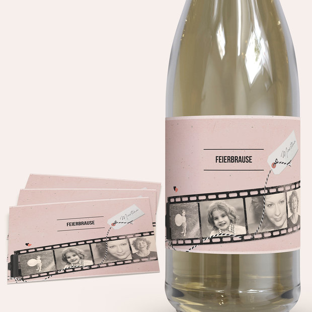 Sektetiketten Geburtstag - Filmstreifen