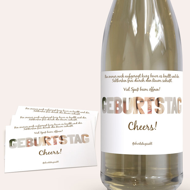 Sektetiketten Geburtstag - Geburtstag