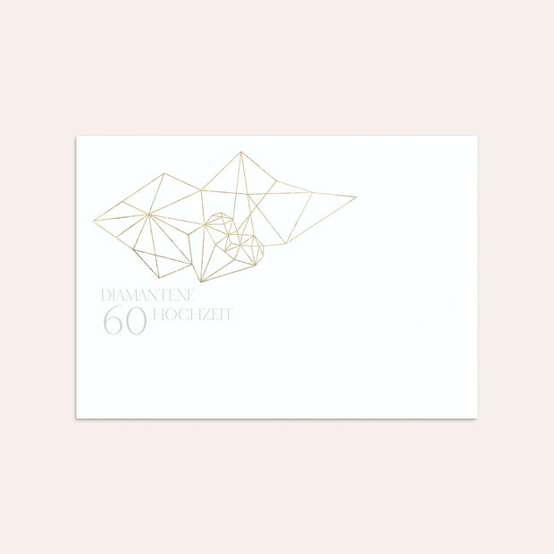 Umschlag mit Design Diamantene Hochzeit - Herz Diamant