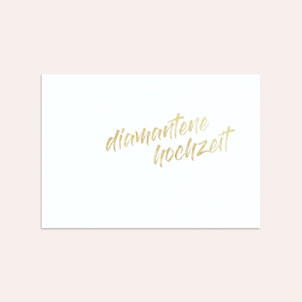 Umschlag mit Design Diamantene Hochzeit - Diamantener Jahrestag