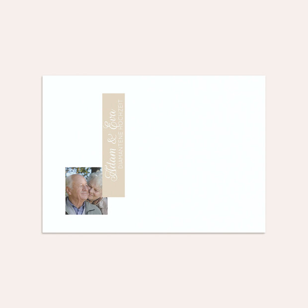 Enveloppe avec design noces de diamant - Nur 60 Jahre