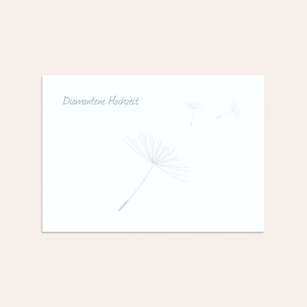 Umschlag mit Design Diamantene Hochzeit - Löwenzahn