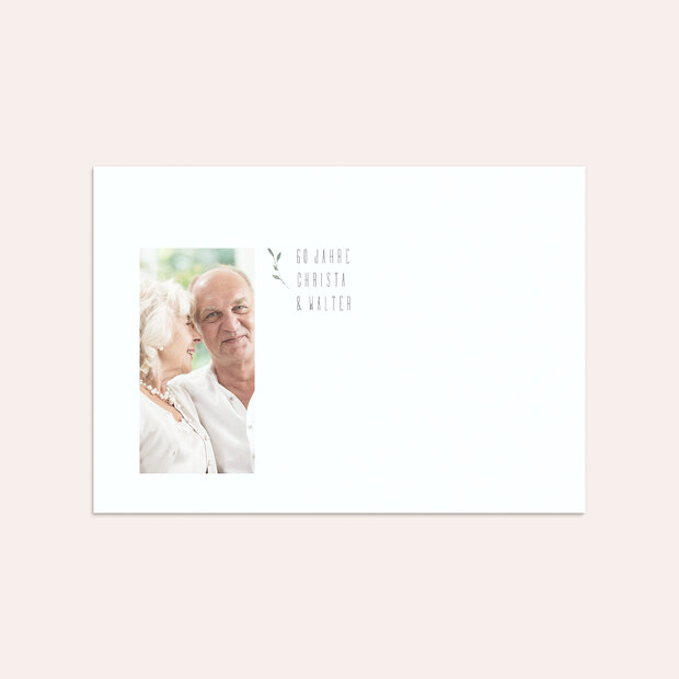 Umschlag mit Design Diamantene Hochzeit - Federgesteck