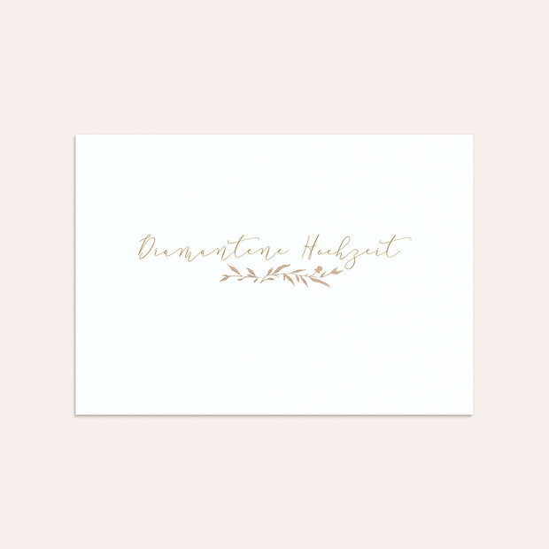 Umschlag mit Design Diamantene Hochzeit - Rankenzauber Diamant