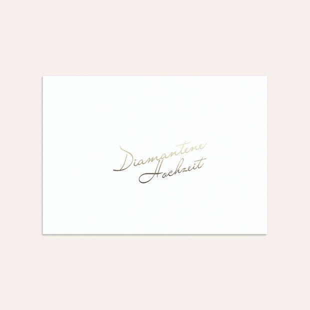 Umschlag mit Design Diamantene Hochzeit - Diamantene Zeiten