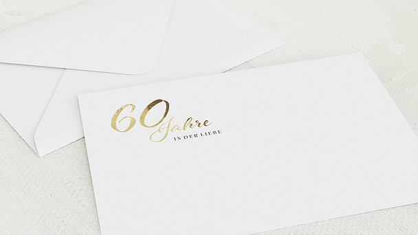 Umschlag mit Design Diamantene Hochzeit - Rustikale Eleganz