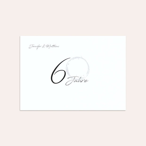 Umschlag mit Design Diamantene Hochzeit - Liebesspur