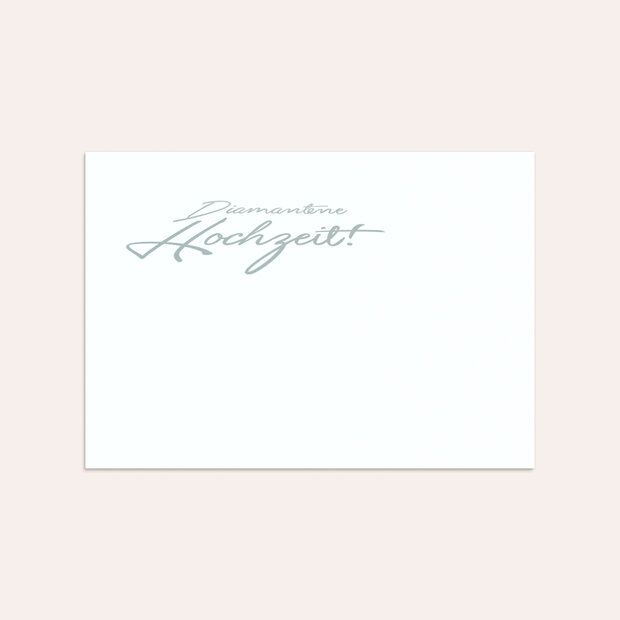 Umschlag mit Design Diamantene Hochzeit - Diamantweg