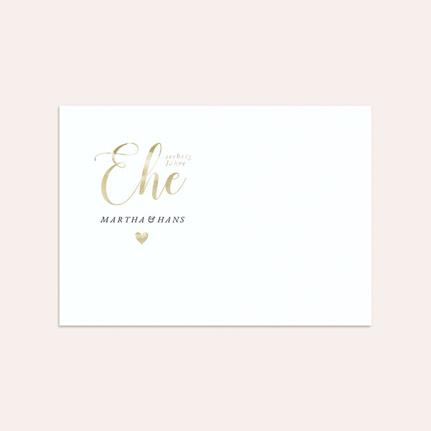 Umschlag mit Design Diamantene Hochzeit - Goldene Liebe