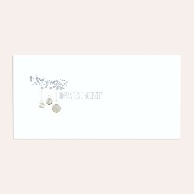 Umschlag mit Design Diamantene Hochzeit - Luminaria diamant