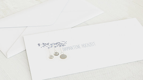 Umschlag Mit Design Diamantene Hochzeit Liebesbrief Detail