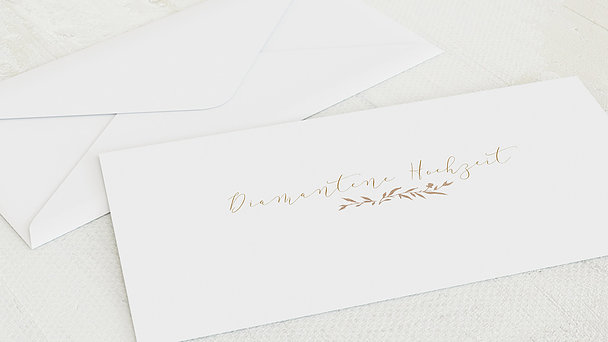 Umschlag mit Design Diamantene Hochzeit - Rankenzauber Diamant