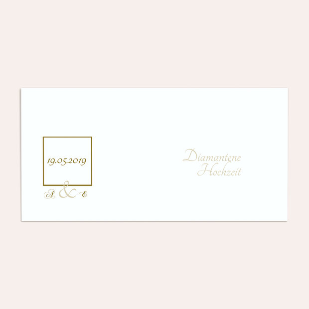 Umschlag mit Design Diamantene Hochzeit - Vermählung
