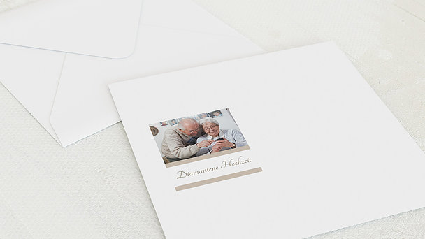 Umschlag mit Design Diamantene Hochzeit - Ja, ich will