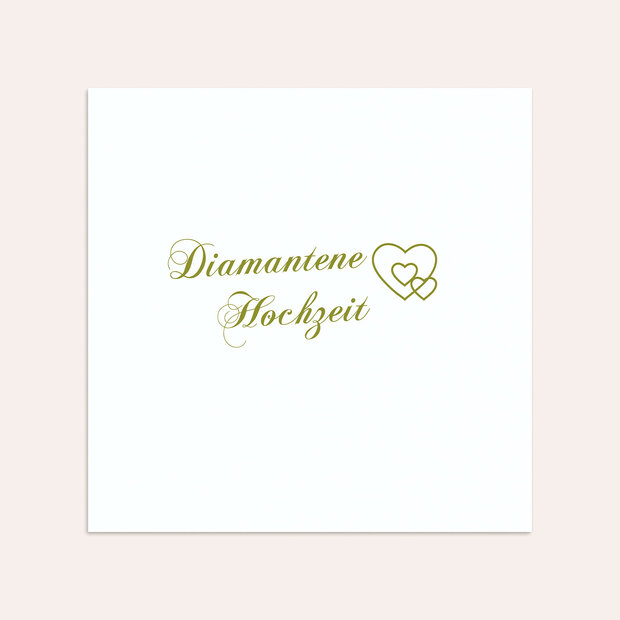 Umschlag mit Design Diamantene Hochzeit - Liebesbrief