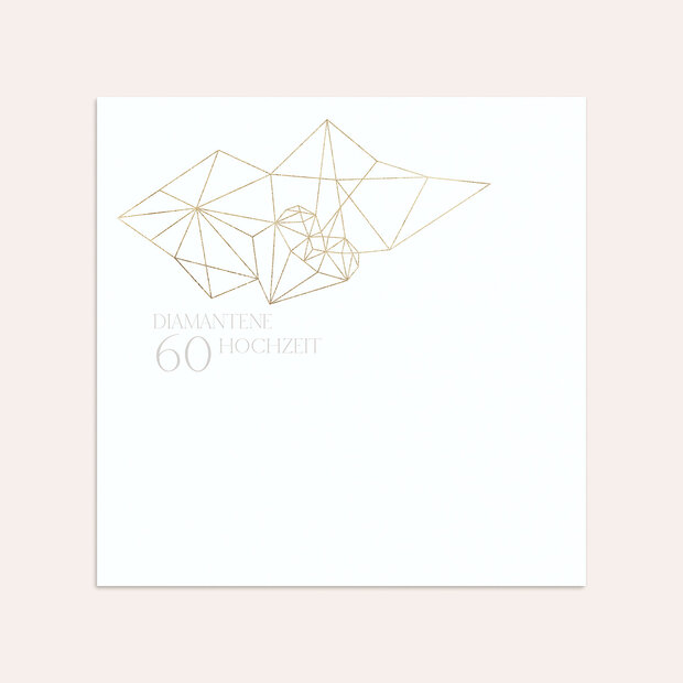 Umschlag mit Design Diamantene Hochzeit - Herz Diamant