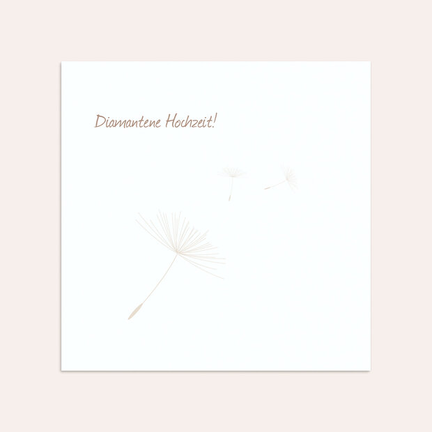 Umschlag mit Design Diamantene Hochzeit - Löwenzahn
