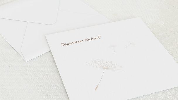 Umschlag mit Design Diamantene Hochzeit - Löwenzahn